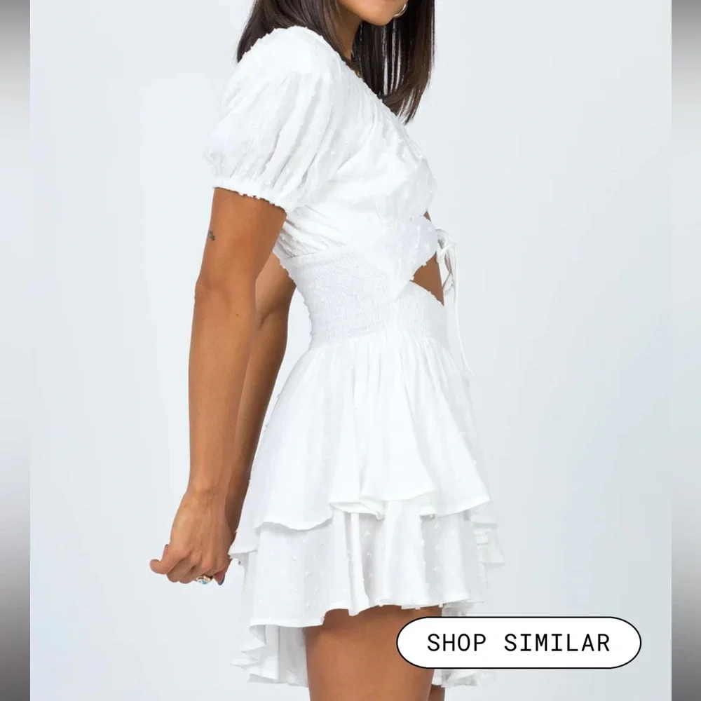 Princess Polly Perry Romper - White - Size 4 - NWT - Picture 2 of 6